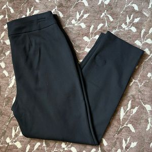 CHICOS 1.5 (sz 10) So Slimming Petite Black Straight Pants 28” inseam pockets